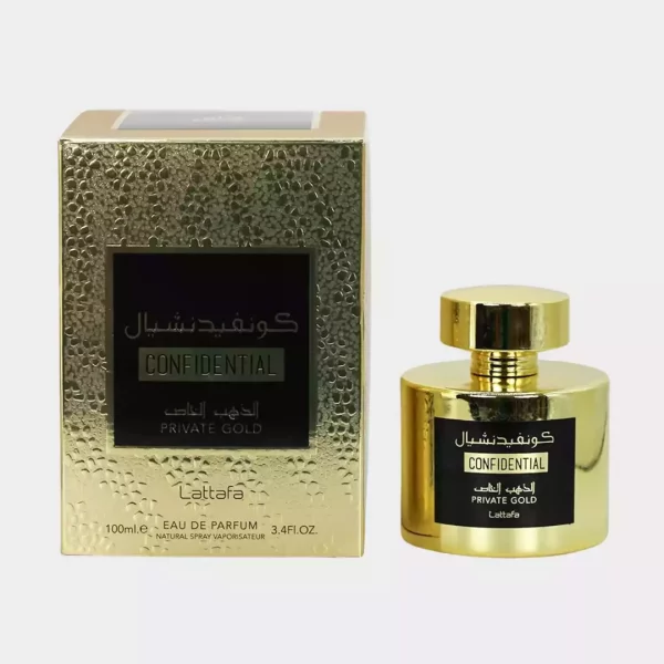 Confidential Private Gold Lattafa perfumes dupe de Kirké de Tiziana Terenzi.